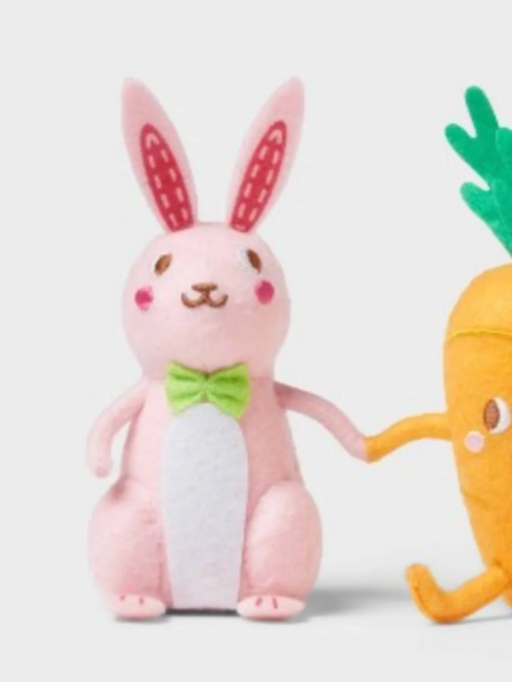 Spritz | Holiday | Spritz Pink Bunny Rabbit Carrot Felt Duo Spring ...